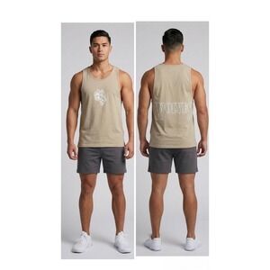 Darc Sport Wolves Tan Khaki Mens Tank Top Limited Edition Size S